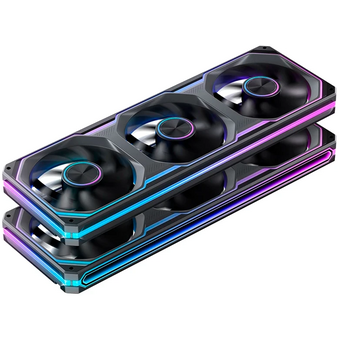  Вентилятор JONSBO XA-360B (3 in 1) 362х123х28мм (PWM, ARGB LED, 700-2400об/мин, черный) Retail 