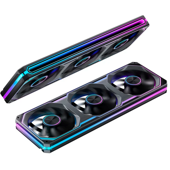  Вентилятор JONSBO XA-360B (3 in 1) 362х123х28мм (PWM, ARGB LED, 700-2400об/мин, черный) Retail 