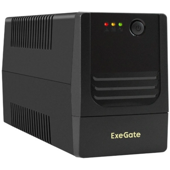  ИБП ExeGate Power NB-1000.LED.AVR.2SH.USB (EX299493RUS) 1000VA/650W, LED, AVR, 2*Schuko, USB, батарея 12V 9Ah, Black 