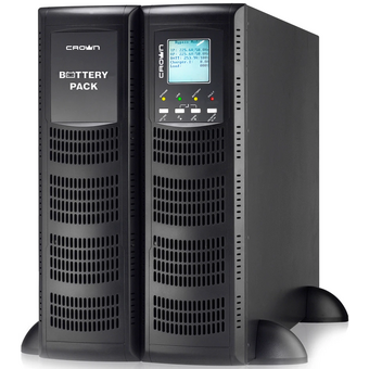  ИБП Crown CMUOA-300X-6K (CM000001884) On-Line 6000VA/5400W, корпус металл, Tower&rack, 3U+3U, АКБ 20*12V/7AH, PF-0.9 