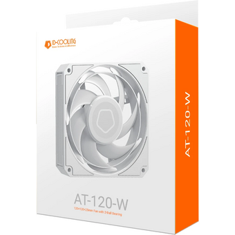  Вентилятор ID-COOLING AT-120-W 120x120x25мм (PWM, резиновые углы, белый, 0-3000об/мин) Box 