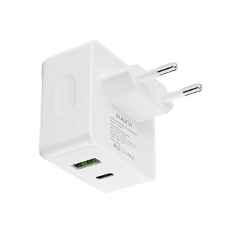  СЗУ Maxvi CHL-603PD Type-CUSB 30W 6A (3A+3A) PD QC3.0, white 