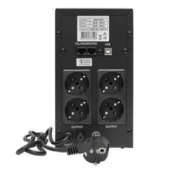  ИБП EKF SSW-2200 E-Power SSW200 2000ВА 1200Вт, 4хSchuko, USB, R45 