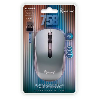  Мышь беспроводная Smartbuy SBM758DG графит 