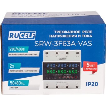  Стабилизатор напряжения Rucelf SRW-3F63-VAS трехфазный белый 