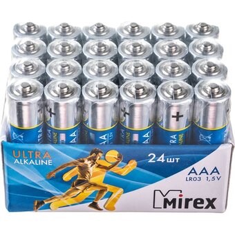  Батарейка AAA Mirex LR03-24Box Ultra Alkaline (23702-LR03-B24) 