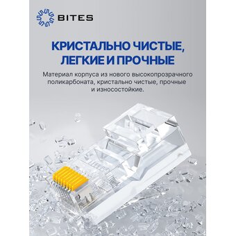  Коннектор 5bites US050A RJ-45 8P8C категория 5e, 100шт. 