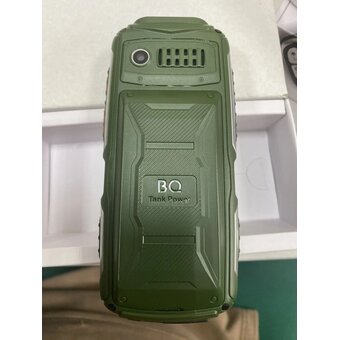  УЦ Мобильный телефон BQ 2430 Tank Power Green+Silver (плохая упаковка, б/у, нет гат.талона, замена динамика) 
