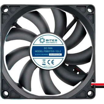  Вентилятор 5bites FB8015S-12L2 80X15 / Sleeve / 2000RPM / 2P 