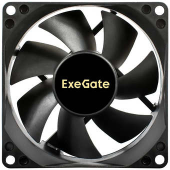 Вентилятор ExeGate 24В DC EX08025S3P-24 (EX297083RUS) (80x80x25 мм, Sleeve bearing (подшипник скольжения), 3pin, 2850RMP, 28dBA) 