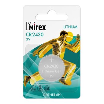  Батарейка Mirex CR2430-1BL Lithium (23702-CR2430-E1) 