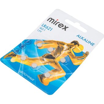  Батарейка Mirex AG1-LR621-6BL Alkaline (23702-LR621-E6) 
