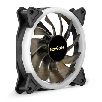  Вентилятор ExeGate EX12025H6PSR-PWM.ARGB 12В DC с подсветкой (EX295973RUS) (120x120x25 мм, Hydraulic bearing (гидродинамический), 6pin, 1200RPM) 