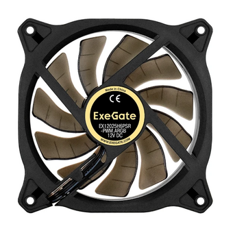  Вентилятор ExeGate EX12025H6PSR-PWM.ARGB 12В DC с подсветкой (EX295973RUS) (120x120x25 мм, Hydraulic bearing (гидродинамический), 6pin, 1200RPM) 