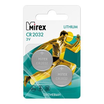  Батарейка Mirex CR2032-2BL Lithium (23702-CR2032-E2) 