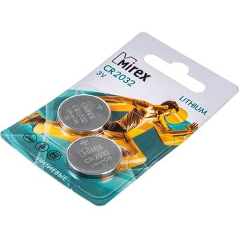  Батарейка Mirex CR2032-2BL Lithium (23702-CR2032-E2) 