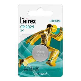  Батарейка Mirex CR2025-1BL Lithium (23702-CR2025-E1) 