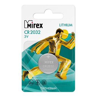  Батарейка Mirex CR2032-1BL Lithium (23702-CR2032-E1) 