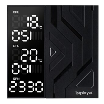  Кулер 1STPLAYER FROST BITE FB12DS-6 Black / 6HPx6mm, dual tower, 250W TDP, 2x120mm fans, 800-2300 RPM, 70.15 CFM, 34.8 dBA 