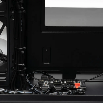  Корпус XASTRA QW400M 5ARGB-C6-AC Black (QW400M-5FM12A-C6-AC) mATX/Aquarium/Screewless/5x120mm ARGB PWM FM fans/Argb+PWM HUB 6port 