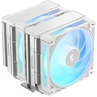  Кулер DEEPCOOL AG620 G2 WH ARGB LGA1954/1851/1700/AM5/AM4 (TDP 270W, PWM, Dual ARGB Fan 120mm, 6 тепл. трубок, белый) RET 