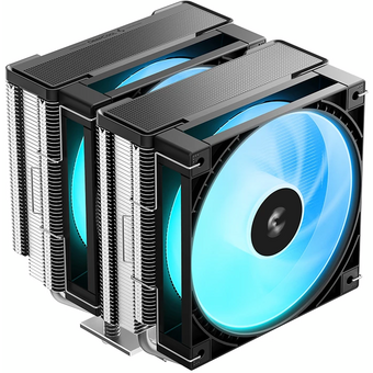  Кулер DEEPCOOL AG620 G2 ARGB LGA1954/1851/1700/AM5/AM4 (TDP 270W, PWM, Dual ARGB Fan 120mm, 6 тепл. трубок, черный) RET 