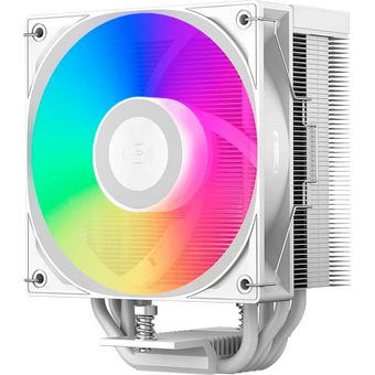  Кулер PcCooler RT500 TC ARGB WH White (245W, 4-pin PWM, 152mm, Al/Cu, 5x6mm, 1x120mm, 73.32CFM, 34.9dBA, 2200RPM, S: 1851/1700/1200) 
