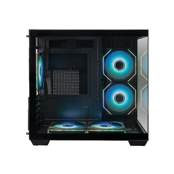  Корпус XASTRA QW400M 5ARGB-C6-AC Black (QW400M-5FM12A-C6-AC) mATX/Aquarium/Screewless/5x120mm ARGB PWM FM fans/Argb+PWM HUB 6port 