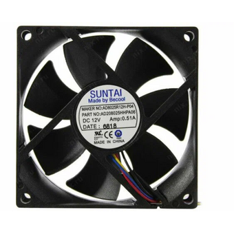  Вентилятор Procase AD208025HHPA06 80х25мм Suntai-BeCool (TW), PWM 4pin, 3600 rpm, 0.3A, 48.8CFM, 5.5mm-H2O, 35.8 dB 