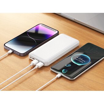  Внешний аккумулятор Borofone BJ80 10000mAh 2USB+1Type-C+1micro USB 3.0A 22.5W PD 20W+QC3.0 White 