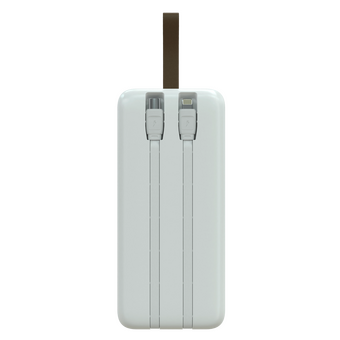  Внешний аккумулятор More Choice PB55-30 30000mAh 1USB+1Type-C+1micro-USB 3.0A PD22.5W с кабелями White 