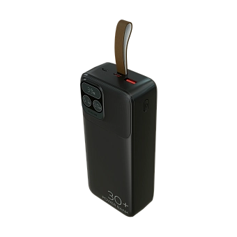  Внешний аккумулятор More Choice PB55-30 30000mAh 1USB+1Type-C+1micro-USB 3.0A PD22.5W с кабелями Black 