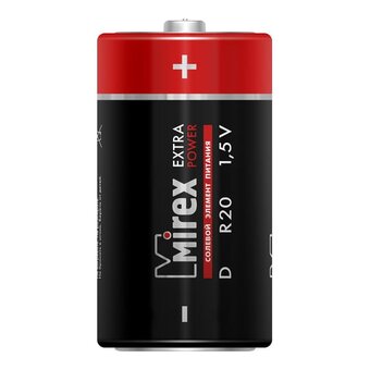  Батарейка Mirex R20/D 1,5V (23702-ER20-E2) 2 шт 
