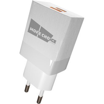  СЗУ More choice NC24m 2USB 2.1A с кабелем USB+micro USB White 