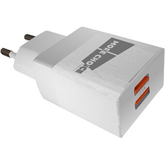  СЗУ More choice NC24m 2USB 2.1A с кабелем USB+micro USB White 