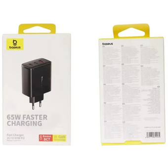  СЗУ Baseus P10152301113-00 Cube pro fast charger 2C+U 65W EU Cluster Black 