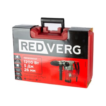  Перфоратор RedVerg RD-RH1200S патрон SDS-plus уд.5Дж 1200Вт (кейс в комплекте) 