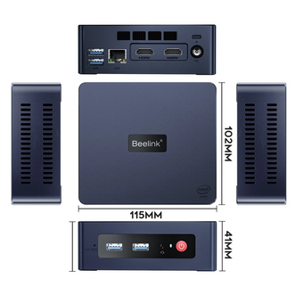  Мини ПК Beelink Mini S (BL/MINI S/N5095/8G/256G/Navy Blue) Intel Celeron N5095 Processor, 4C/4T, Intel UHD Graphics, 8GB DDR4 RAM  256GB SSD 