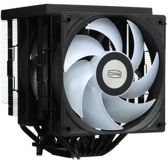  Кулер PcCooler RT720 TC ARGB BK Black (270W, 4-pin PWM, 157.5mm, Al/Cu, 7x6mm, 2x120mm, 73.32CFM, 34.9dBA, 2200RPM) 