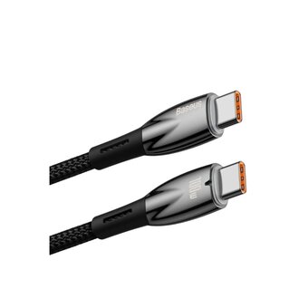  Кабель BASEUS P10373000111-00 Gem Fast Charging Data Cable USB-C to USB-C 100W 1m Cluster Black 