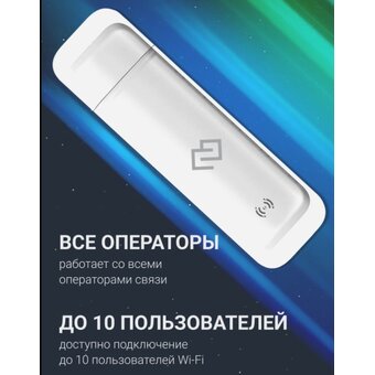  Модем 3G/4G Digma DWR-D300LTE USB Wi-Fi Firewall +Router внешний белый 