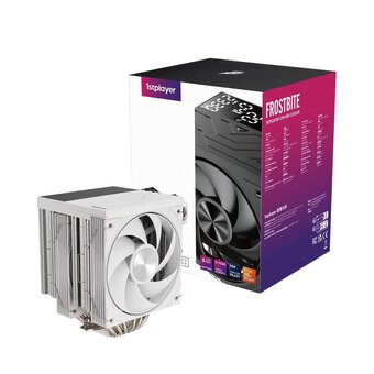  Кулер 1STPLAYER Frost Bite FB12DS-6 White / 6HPx6mm, dual tower, 250W TDP, 2x120mm fans, 800-2300 RPM, 70.15 CFM, 34.8 dBA 