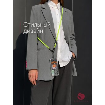  Шнурок универсальный 120см: для телефона на шею, ключей, бейджа, пропуска, ремешок веревка через плечо, на руку, с карабином нейлоновый регулируемый, 