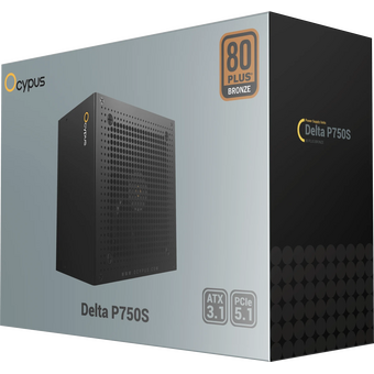  Блок питания Ocypus Delta P750S (P750S-BF), 750W, APFC, 80+ Bronze, ATX 3.1, 120mm Fan 