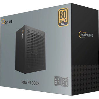  Блок питания Ocypus Iota P1000S (P1000S-GF), 1000W, APFC, 80+ Gold, ATX 3.1, Fully Modular, 120mm Fan, Taiwan capacitors 