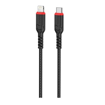  Кабель HOCO X59 Victory 8pin-Type-C, 2.0м, PD 20Вт чёрный 