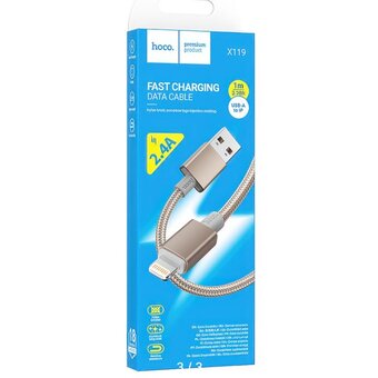  Дата-кабель HOCO X119 Energy charging data cable iP золотой packaged 