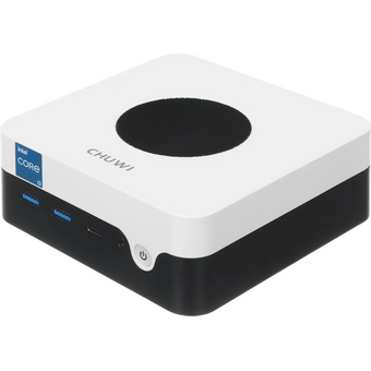  Неттоп Chuwi LarkBox X (2146778) i3 1220P (1.5) 8Gb SSD256Gb UHDG Windows 11 Pro 2xGbitEth WiFi BT 65W черный/белый 