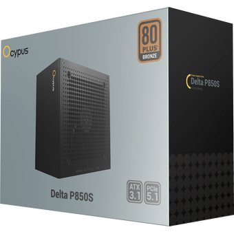 Блок питания Ocypus Delta P850S (P850S-BF), 850W, APFC, 80+ Bronze, ATX 3.1, 120mm Fan 