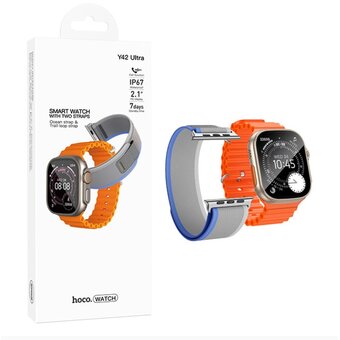  Smart-часы HOCO Y42 Ultra Smart watch call version Titanium gold 